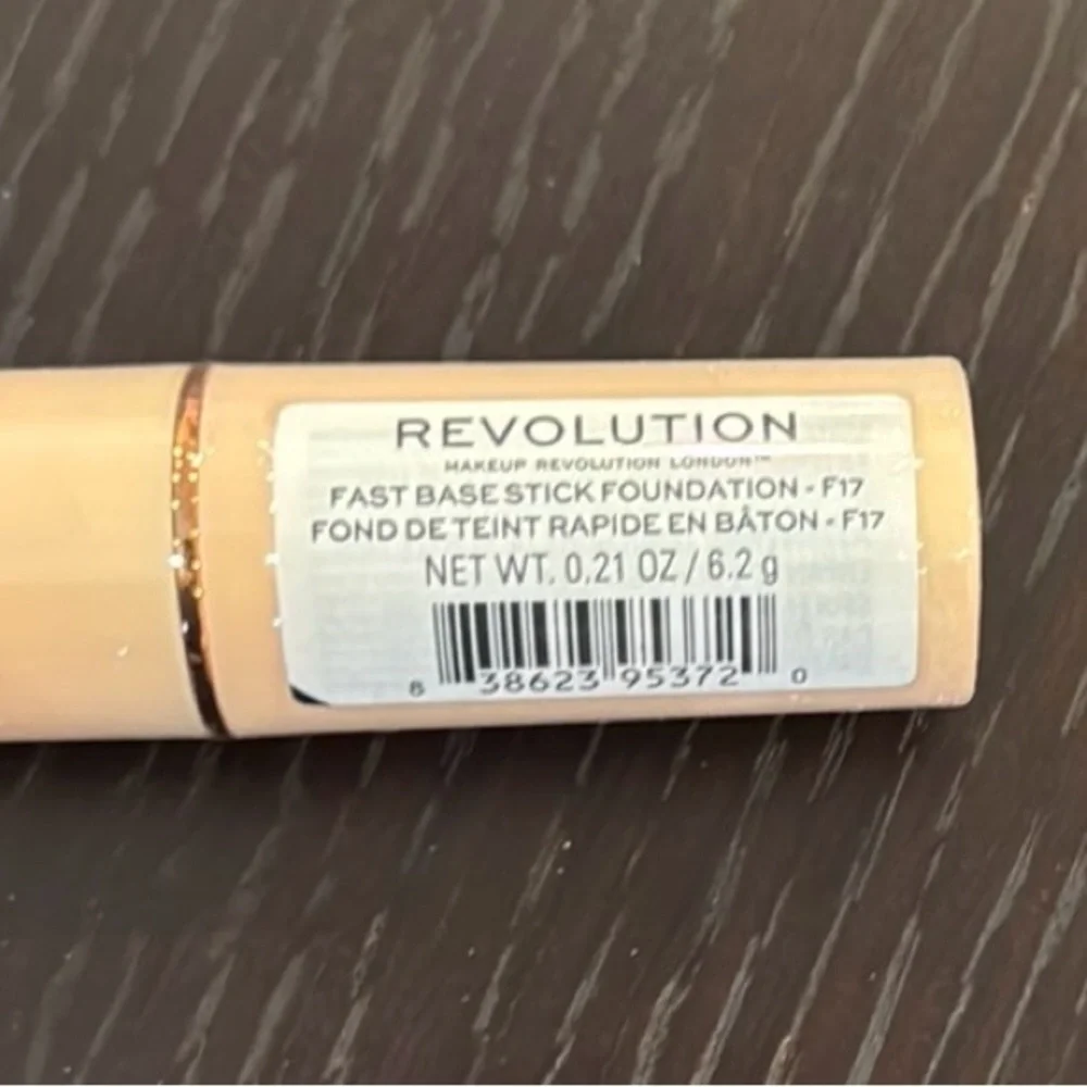 1 Piece - REVOLUTION Fast Base Stick Foundation New Sealed - dark shade F17